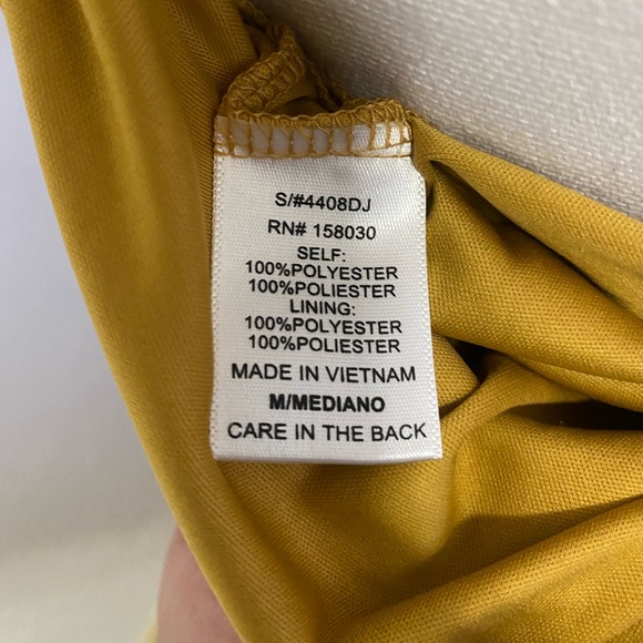 Yellow Floral Plunge Neck Long Dress - Summer Dress - Picture 8 of 8